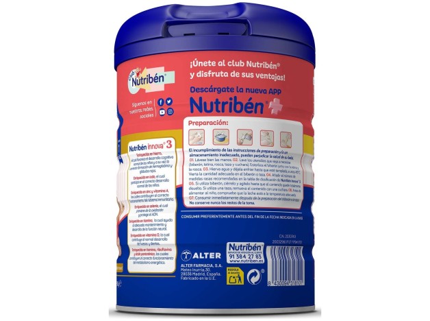 Nutribén Innova 3 Sc Preparado Lácteo, 800 G