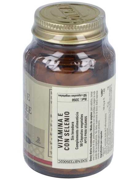 Vitamina E Con Selenio Sin Levadura 50 Cápsulas Blandas