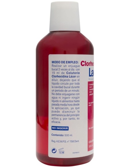Lacer Clorhexidina 0,12 Colutorio 500Ml.