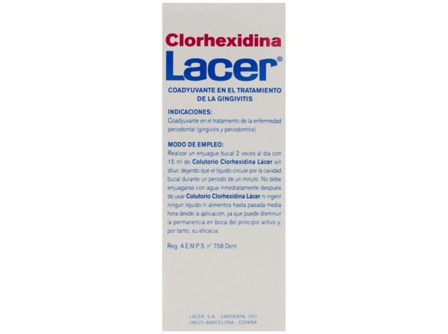 Lacer Clorhexidina 0,12 Colutorio 500Ml.