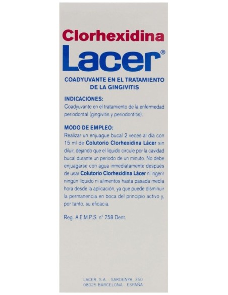 Lacer Clorhexidina 0,12 Colutorio 500Ml.