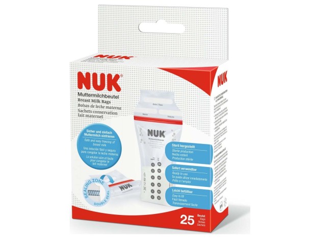 Nuk Bolsas Para Leche Materna, 25 Uds