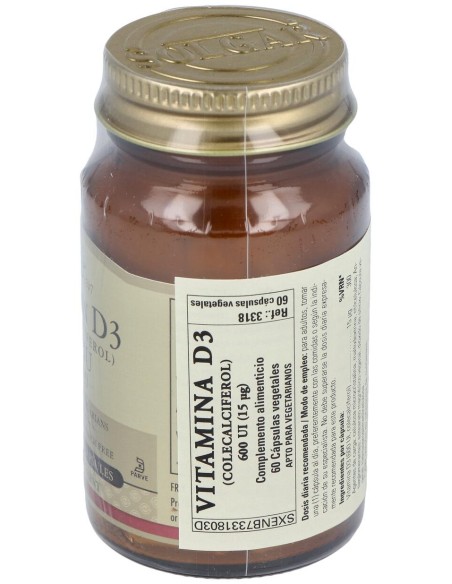 Solgar Vitamina D3 600Ui 15Mcg 60Vcaps