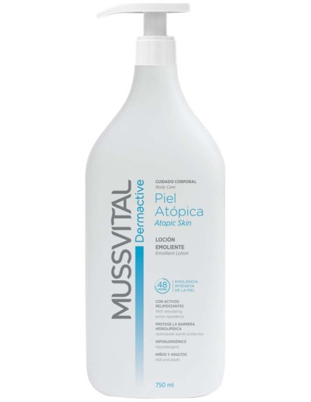 Mussvital Dermactive Loción Emoliente Para Piel Atópica, 750 Ml