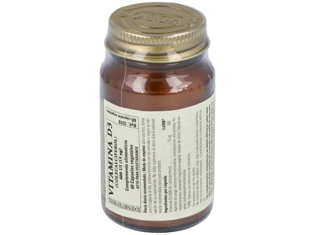 Solgar Vitamina D3 600Ui 15Mcg 60Vcaps