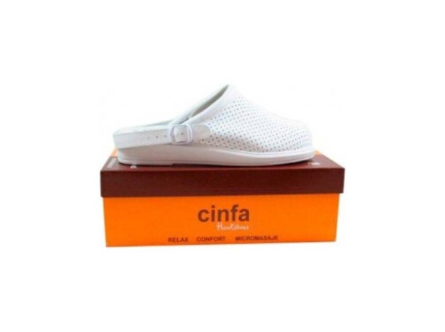 Hankshoes Zueco Confort Blanco Talla 44, 1 Par