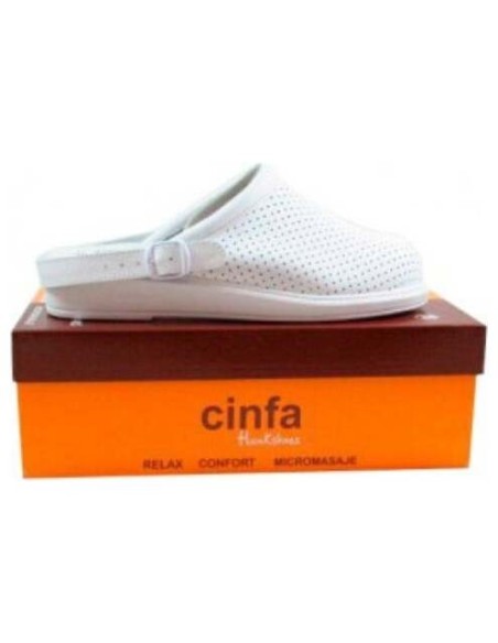 Hankshoes Zueco Confort Blanco Talla 44, 1 Par
