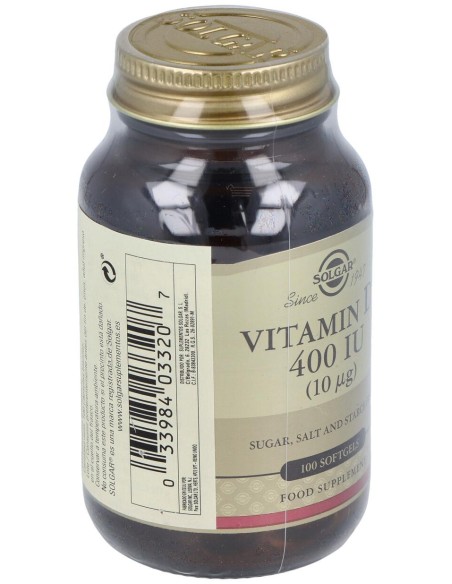 Vitamina D3 400Ui (10Mcg) 100Perlas