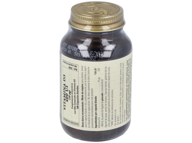 Vitamina D3 400Ui (10Mcg) 100Perlas