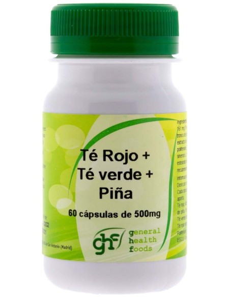 Ghf Té Verde + Té Rojo + Piña 500Mg 60Cáps