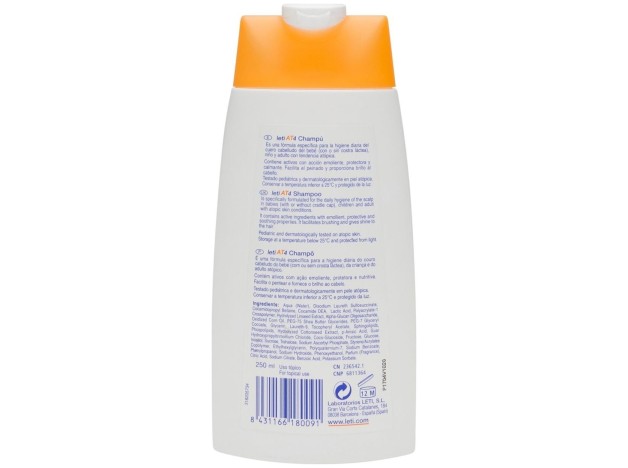 Leti At4 Champú Pieles Atópicas, 250 Ml