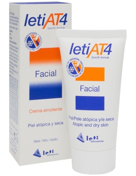 Leti At4 Facial Piel Atópica Y Seca, 50 Ml