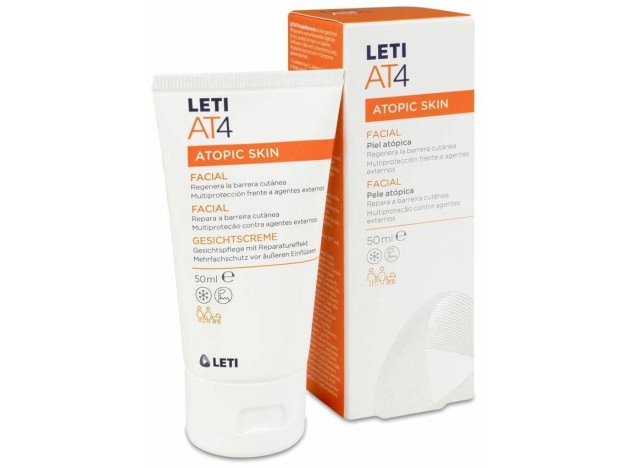 Leti At4 Facial Piel Atópica Y Seca, 50 Ml