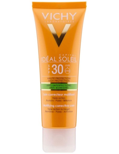 Vichy Idéal Soleil Cuidado Protector Anti-Imperfecciones 3 En 1 Spf30+ 50Ml