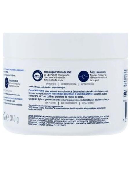 Cerave Crema Hidratante, 340 G