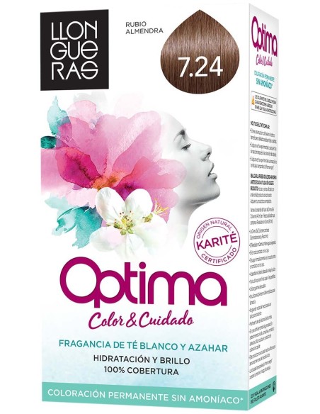 Llongueras Optima Tinte De Cabello N7.24 Rubio Almendra 1Ud