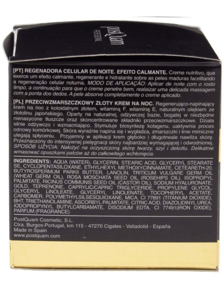 Postquam Luxury Gold Crema Regeneradora De Noche 50Ml
