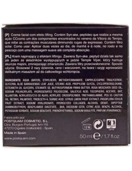 Postquam Renergie Syn-Ake Crema 50Ml