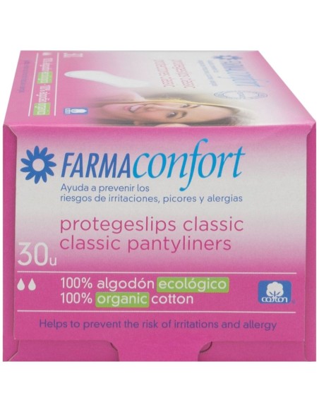 Farmaconfort Protegeslip Anatómicos Classic De Algodón Ecológico, 30 Uds