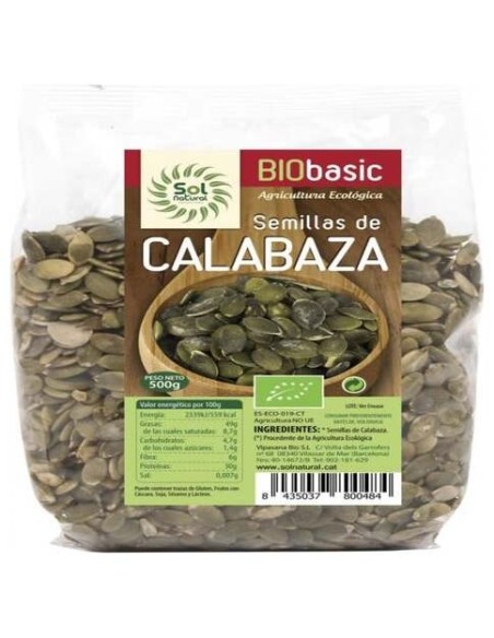 Solnatural Calabaza Semilla Bio 500G