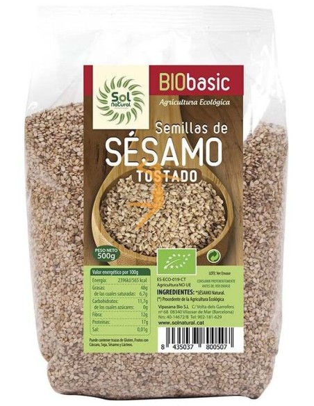 Sol Natural Semillas De Sésamo Tostado Bio 500G
