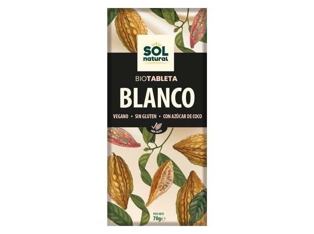 Sol Natural Tableta Chocolate Blanco Bio 70G