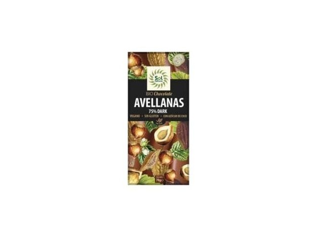 Solnatural Choco 85% Cacao Bio S/G/Palma 70G
