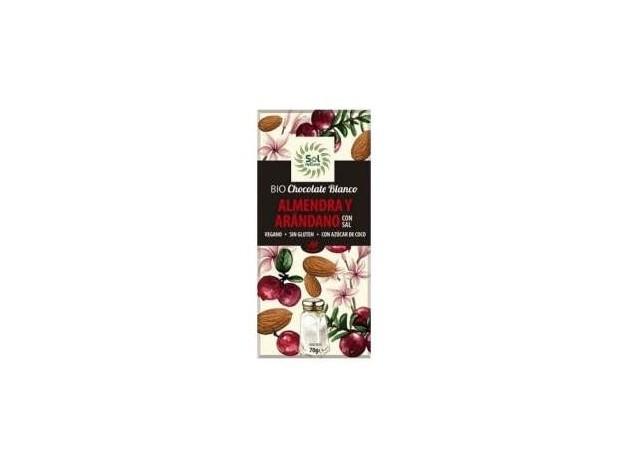Chocolate Blanco Almendra Arandano Tableta 70G Bio