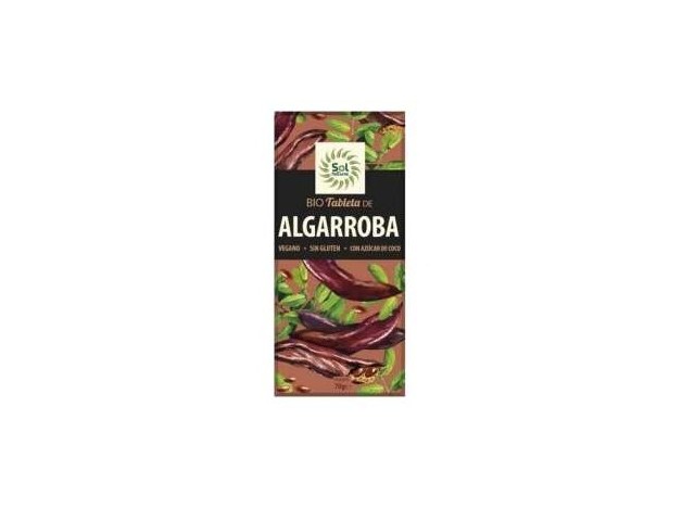 Solnatural Choco Algarroba Bio S/G Vegano 70G