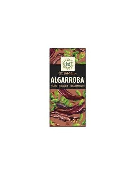 Solnatural Choco Algarroba Bio S/G Vegano 70G