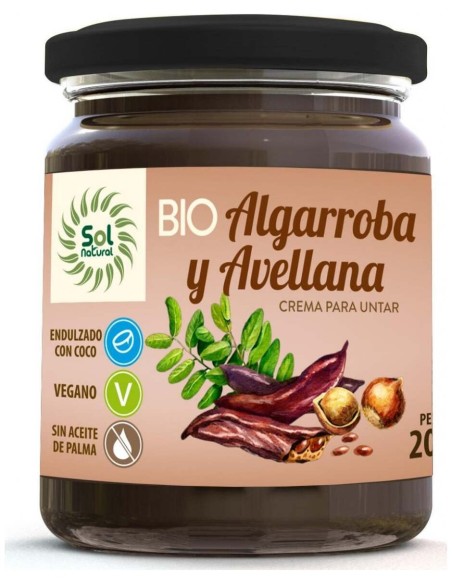 Solnatural Crema Algarroba Avellanas Bio 200G