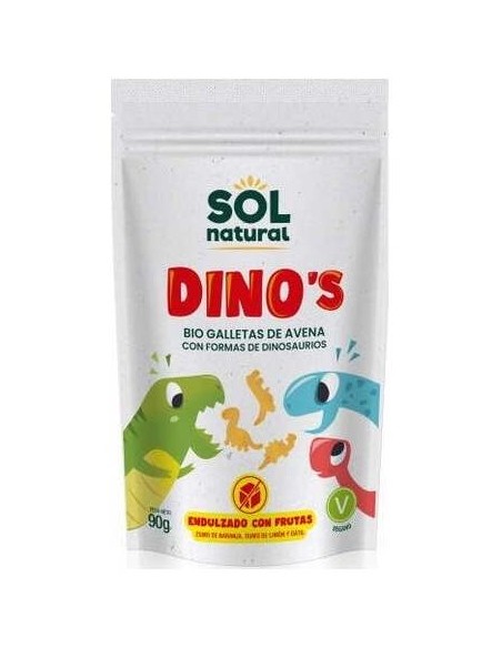 Sol Natural Galletas Avena Integral Y Fruta Dino'S Bio 90G