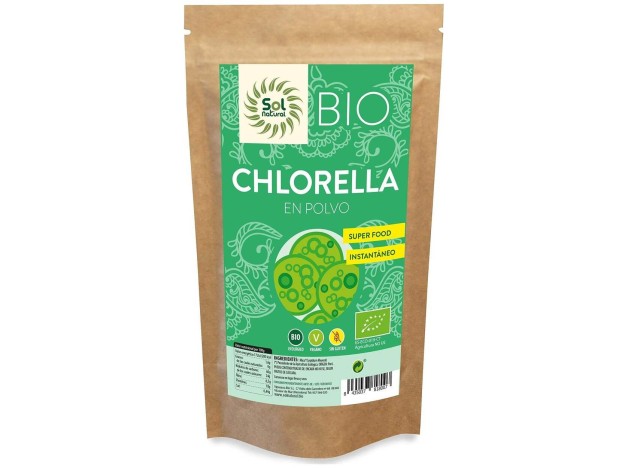 Solnatural Clorella Polvo Bio S/G Vegano 125G