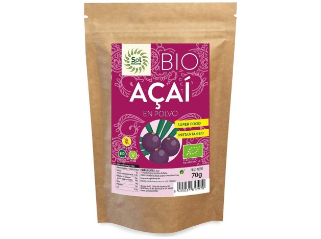 Solnatural Acai Polvo Bio S/G Vegano 70G