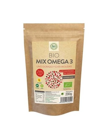 Solnatural Mix Omega 3 Lino Chía Molida Bio 200G