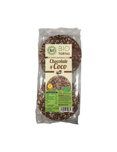 Sol Natural Tortas De Arroz Chocolate Y Coco Bio 100G