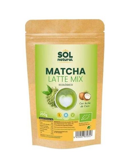Matcha Latte Mix Con Leche De Coco 200Gr. Bio Sg