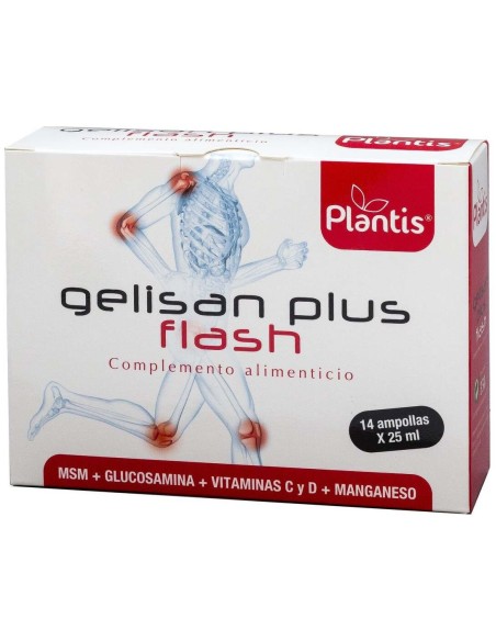 Plantis Gelisan Plus Flash Glucosamina + Curcuma + Msm 14 Ampollas