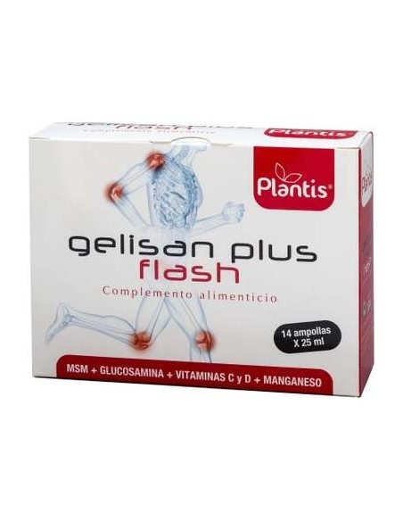 Plantis Gelisan Plus Flash Glucosamina + Curcuma + Msm 14 Ampollas