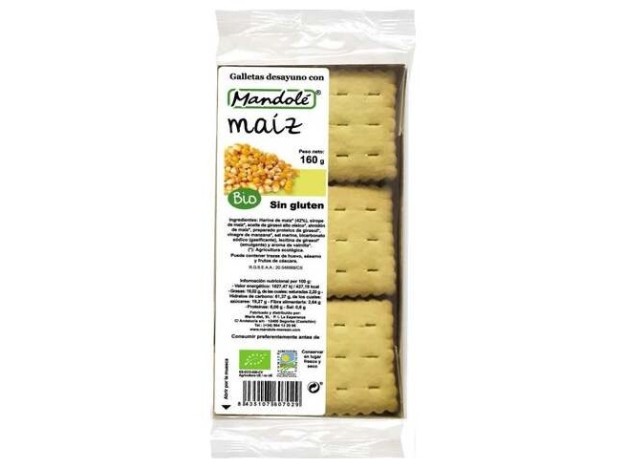 Mandole Gall. Desayuno Maiz Bio S/G 160G