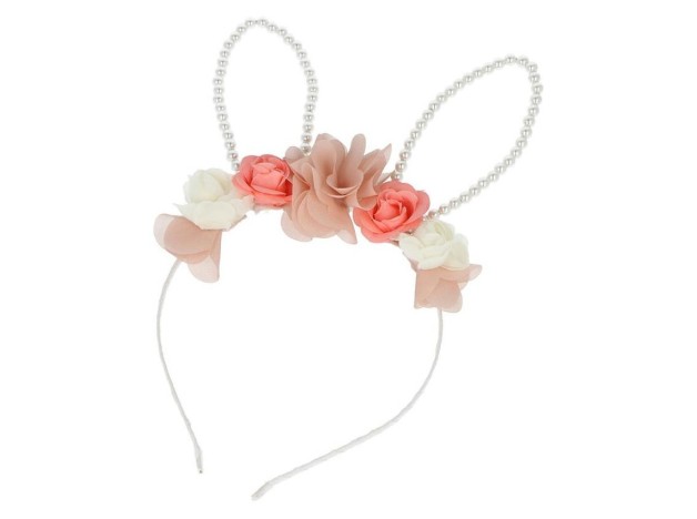 Inca Diadema Con Orejitas De Conejo Y Flores 1Ud