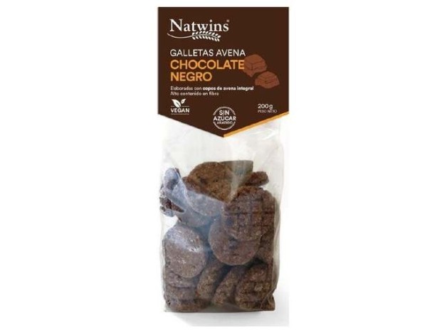 Natwins Galletas De Avena Chocolate Negro Bio 200G