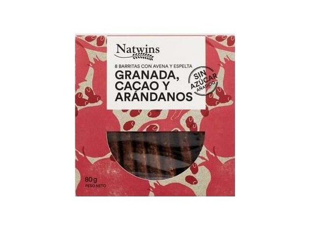 Natwins Barritas De Granada Cacao Y Arandanos 80G