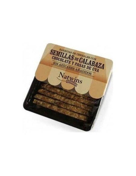 Natwins Barritas De Semillas De Calabaza Y Chocolate 80G