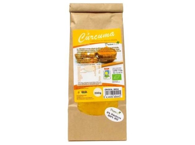 Dream Foods Cúrcuma En Polvo Cruda Bio 200G