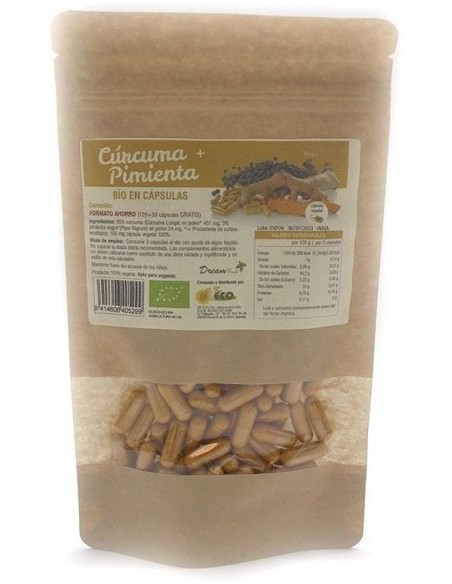 Dream Foods Curcuma + Pimienta Bio 90Caps