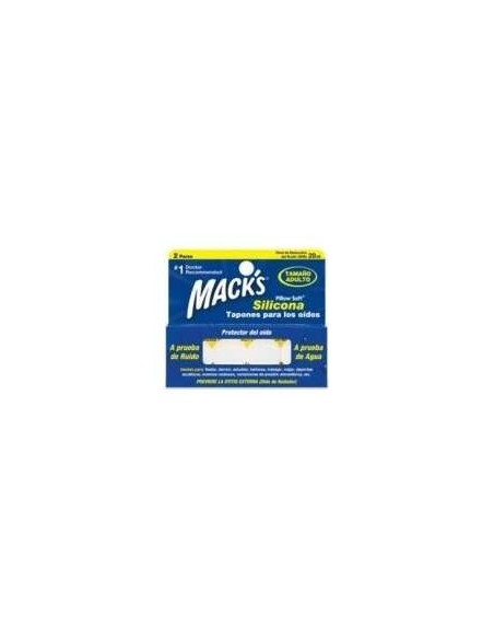 Tapon Oido Macks Silicona 4 Unidas Adulto