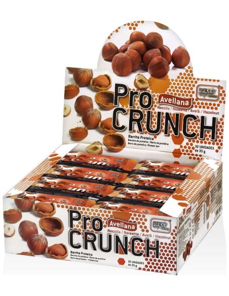 Pro Crunch Barrita Proteina 36% Avellana 32Udsx35 Gr