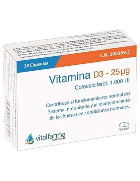 Vitalfarma Vitamina D3 25Mcg 30Caps