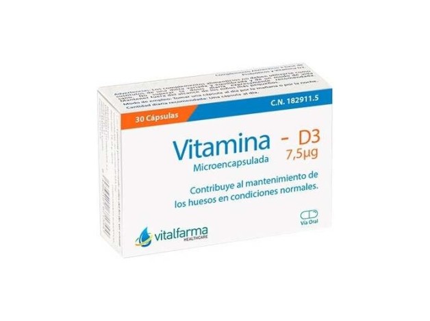 Vitalfarma Vitamina D3 7_5 Mcg 30 Capsulas
